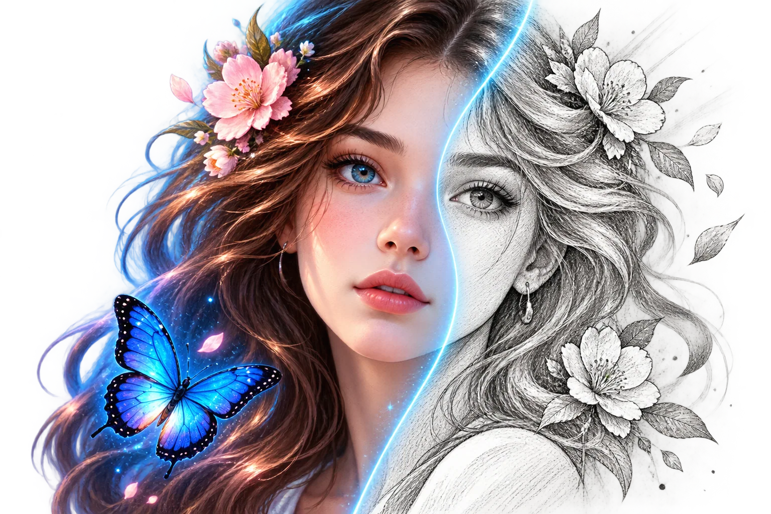 Photo transformed into pencil sketch with SketchYouAI
