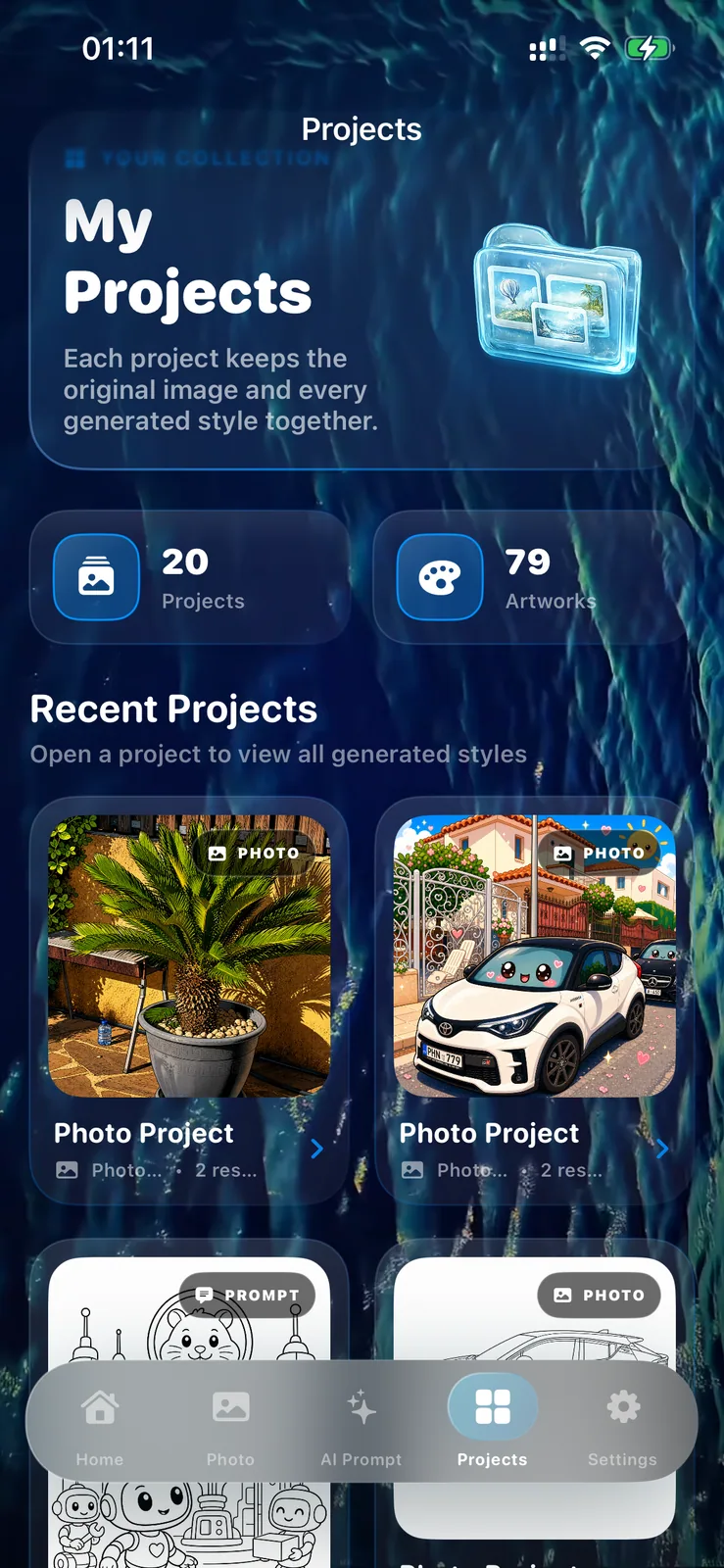 SketchYouAI cloud projects